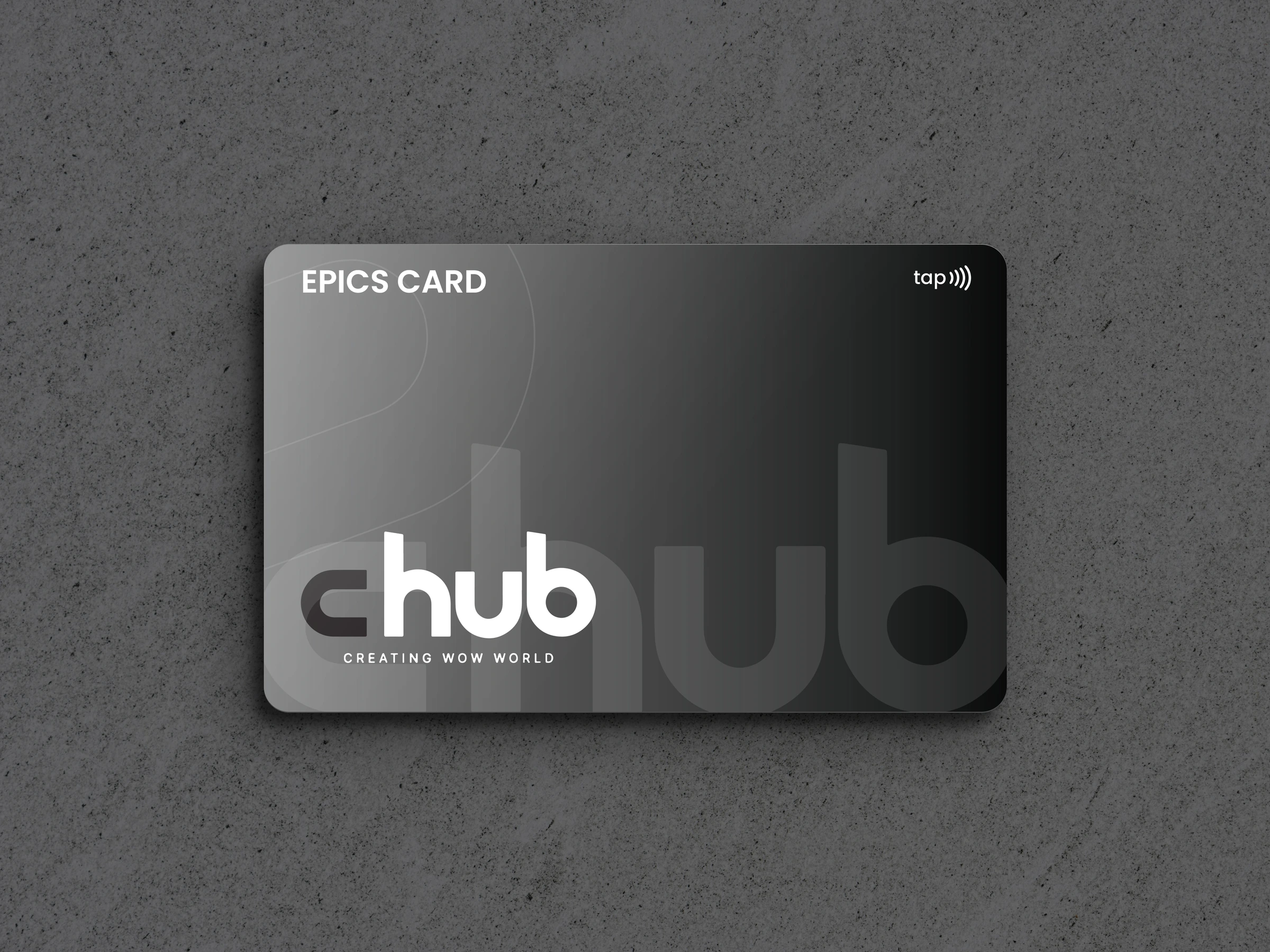 C-Hub Epics NFC tap card in black gradient